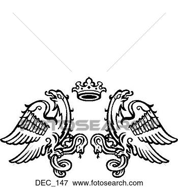 Clip Art - royal emblem. 
fotosearch - search 
clipart, illustration, 
drawings and vector 
eps graphics images
