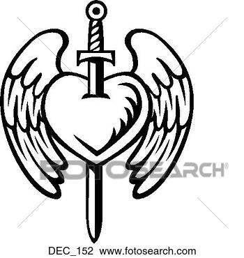 Clipart - sword in heart. 
fotosearch - search 
clipart, illustration, 
drawings and vector 
eps graphics images