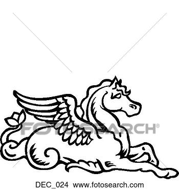 Clipart - winged horse. 
fotosearch - search 
clipart, illustration, 
drawings and vector 
eps graphics images