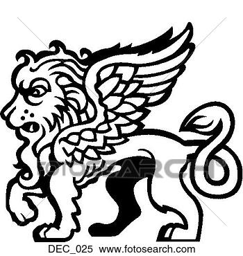 Clipart - winged lion. fotosearch 
- search clipart, 
illustration, 
drawings and vector 
eps graphics images