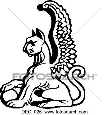 Clip Art - winged panther. 
fotosearch - search 
clipart, illustration, 
drawings and vector 
eps graphics images