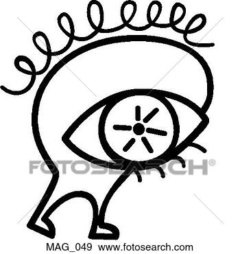 Clip Art - big eye curly. 
fotosearch - search 
clipart, illustration, 
drawings and vector 
eps graphics images