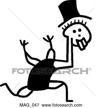 Clip Art - top hat creature. 
fotosearch - search 
clipart, illustration, 
drawings and vector 
eps graphics images