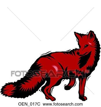 Clip Art - red fox color. 
fotosearch - search 
clipart, illustration, 
drawings and vector 
eps graphics images