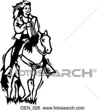 Clip Art - woman on horse. 
fotosearch - search 
clipart, illustration, 
drawings and vector 
eps graphics images