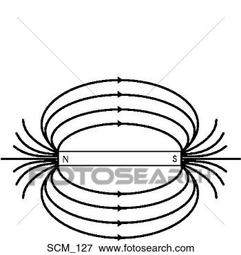 Clip Art - magnético,  campo. 
fotosearch - busca 
de ilustrações 
clipeart e desenhos