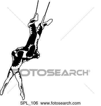 Clip Art - trapeze artists. 
fotosearch - search 
clipart, illustration, 
drawings and vector 
eps graphics images