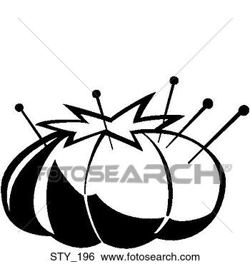 Clip Art - pin cushion. fotosearch 
- search clipart, 
illustration, 
drawings and vector 
eps graphics images