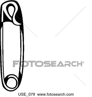 Clip Art - safety pin. fotosearch 
- search clipart, 
illustration, 
drawings and vector 
eps graphics images