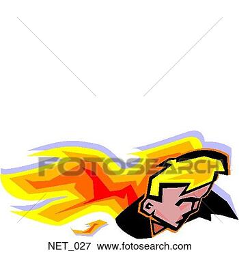 Clip Art - flamin' head. 
fotosearch - search 
clipart, illustration, 
drawings and vector 
eps graphics images
