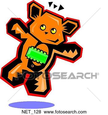 Clip Art - wacky teddy. fotosearch 
- search clipart, 
illustration, 
drawings and vector 
eps graphics images