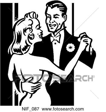 Clip Art - dancing date. 
fotosearch - search 
clipart, illustration, 
drawings and vector 
eps graphics images