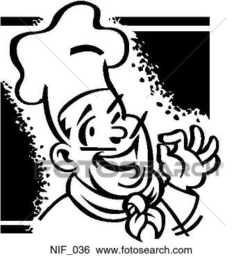 Clip Art - the happy chef. 
fotosearch - search 
clipart, illustration, 
drawings and vector 
eps graphics images