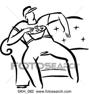 Clipart - couch potato. 
fotosearch - search 
clipart, illustration, 
drawings and vector 
eps graphics images