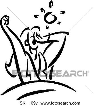 Clip Art - morning yawn. 
fotosearch - search 
clipart, illustration, 
drawings and vector 
eps graphics images