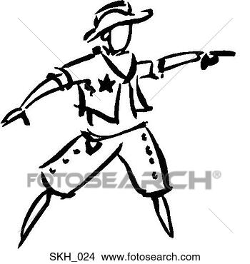 Clipart - playing cowboy. 
fotosearch - search 
clipart, illustration, 
drawings and vector 
eps graphics images