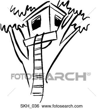 Clip Art - tree house. fotosearch 
- search clipart, 
illustration, 
drawings and vector 
eps graphics images