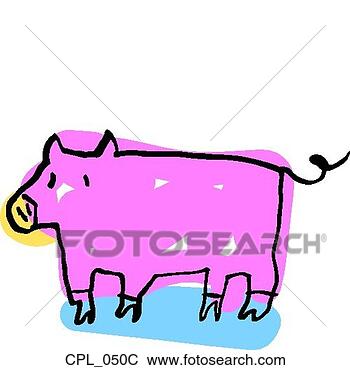 Clip Art - pig color. fotosearch 
- search clipart, 
illustration, 
drawings and vector 
eps graphics images