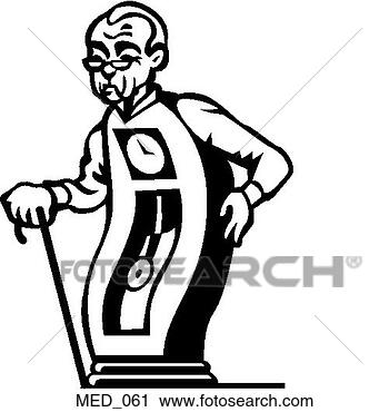 Clipart - velho,  tempo. 
fotosearch - busca 
de ilustrações 
clipeart e desenhos