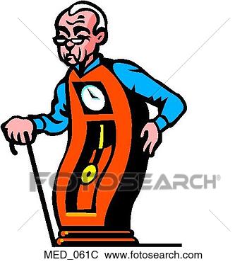 Clipart - velho,  tempo. 
fotosearch - busca 
de ilustrações 
clipeart e desenhos