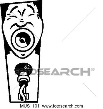 Clipart - speakermouth, 
 cantor. fotosearch 
- busca de ilustrações 
clipeart e desenhos