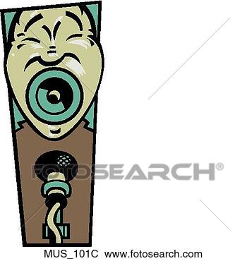 Clipart - speakermouth, 
 cantor. fotosearch 
- busca de ilustrações 
clipeart e desenhos