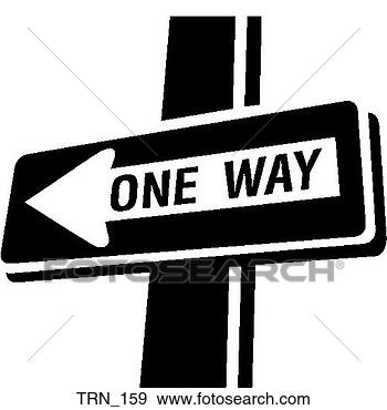 Clip Art - one way sign. 
fotosearch - search 
clipart, illustration, 
drawings and vector 
eps graphics images
