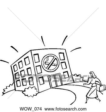 Clipart - woman approaching 
building having 
large smoke-free 
logo on front. 
fotosearch - search 
clipart, illustration, 
drawings and vector 
eps graphics images