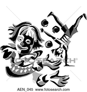 Clipart - clown juggling; 
child doing cartwheel. 
fotosearch - search 
clipart, illustration, 
drawings and vector 
eps graphics images