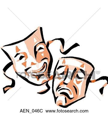 Clip Art - drama masks. fotosearch 
- search clipart, 
illustration, 
drawings and vector 
eps graphics images