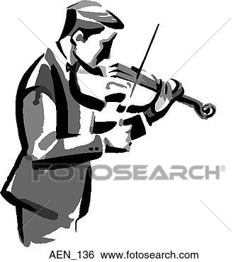 Clip Art - man playing violin. 
fotosearch - search 
clipart, illustration, 
drawings and vector 
eps graphics images