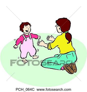 Clip Art - baby walking towards 
woman with hands 
outstretched. 
fotosearch - search 
clipart, illustration, 
drawings and vector 
eps graphics images