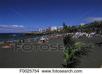 Stock Photo - spain, canary 
islands, tenerife, 
puerto de la cruz, 
beach. fotosearch 
- search stock 
photos, pictures, 
images, and photo 
clipart