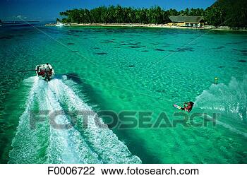 Stock Photo - french polynesia, 
water skiing. 
fotosearch - search 
stock photos, 
pictures, images, 
and photo clipart