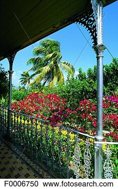 Stock Photography - french west indies, 
guadeloupe, balcony 
of colonial house. 
fotosearch - search 
stock photos, 
pictures, images, 
and photo clipart