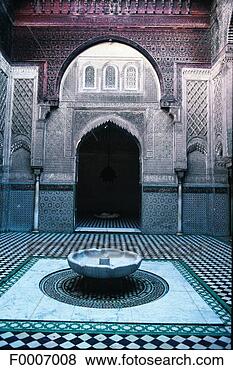 Stock Photo - morocco, fes, 
inside a medersa. 
fotosearch - search 
stock photos, 
pictures, images, 
and photo clipart