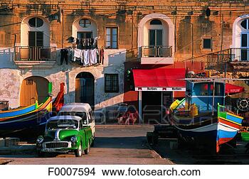 Stock Photo - malta, wharf of 
marsaxlokk harbour. 
fotosearch - search 
stock photos, 
pictures, images, 
and photo clipart