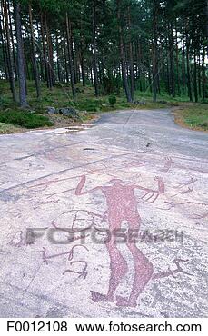 Stock Photo - sweden, bohuslan, 
listleby (tanum), 
cave painting 
of the bronze 
age. fotosearch 
- search stock 
photos, pictures, 
images, and photo 
clipart