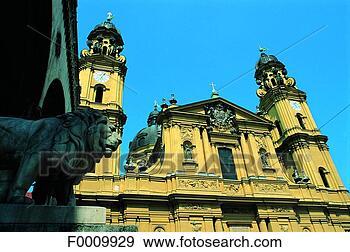 Stock Photograph - bavaria, munich, 
theatinerskirsche. 
fotosearch - search 
stock photos, 
pictures, images, 
and photo clipart