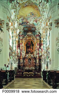 Banco de Imagem - bavaria,  wiese, 
 barocco,  igreja, 
 interior. fotosearch 
- busca de fotos, 
imagens e clipart