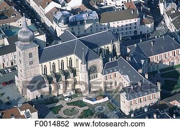 Stock Photo - france, lorraine, 
remiremont, gothic 
church, aerial. 
fotosearch - search 
stock photos, 
pictures, images, 
and photo clipart