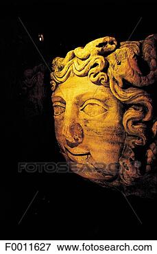 Picture - turkey, istanbul, 
gorgone's head, 
yerabatan sarayi 
tank. fotosearch 
- search stock 
photos, pictures, 
images, and photo 
clipart