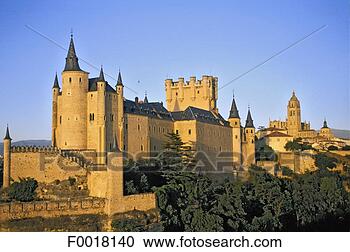 Stock Photography - spain, castilla 
y leon, segovia, 
alcazar and cathedral. 
fotosearch - search 
stock photos, 
pictures, images, 
and photo clipart