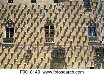 Stock Photo - spain, castilla 
y leon, salamanca, 
casa de la conchas. 
fotosearch - search 
stock photos, 
pictures, images, 
and photo clipart