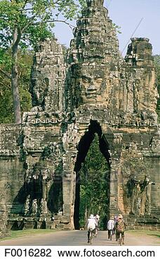 Stock Photo - cambodia, angkor 
thom, south gate. 
fotosearch - search 
stock photos, 
pictures, images, 
and photo clipart