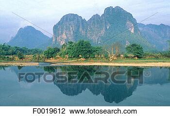 Stock Photo - laos, mekong river, 
reflexion. fotosearch 
- search stock 
photos, pictures, 
images, and photo 
clipart