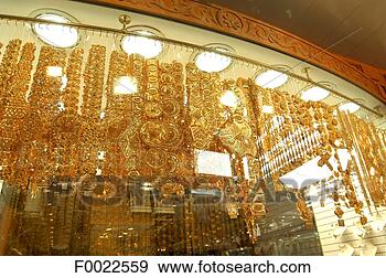 Stock Photograph - united arab emirates, 
dubai, gold souk, 
shop window. fotosearch 
- search stock 
photos, pictures, 
wall murals, images, 
and photo clipart
