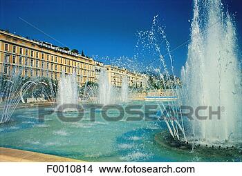 Stock Photo - france, french 
riviera, nice, 
massena square, 
fountains. fotosearch 
- search stock 
photos, pictures, 
images, and photo 
clipart