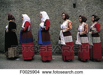 Stock Photo - italy,  sardinia, 
 province of nuoro, 
 fonni,  procession 
during the. fotosearch 
- search stock 
photos, pictures, 
images, and photo 
clipart