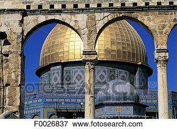 Picture - israel, jerusalem, 
dome of the rock. 
fotosearch - search 
stock photos, 
pictures, images, 
and photo clipart